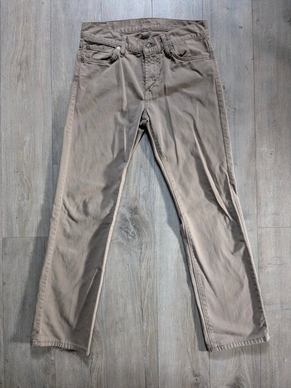 MENS 7 FOR ALL MANKIND SLIMMY KHAKHI PANTS - Size 29